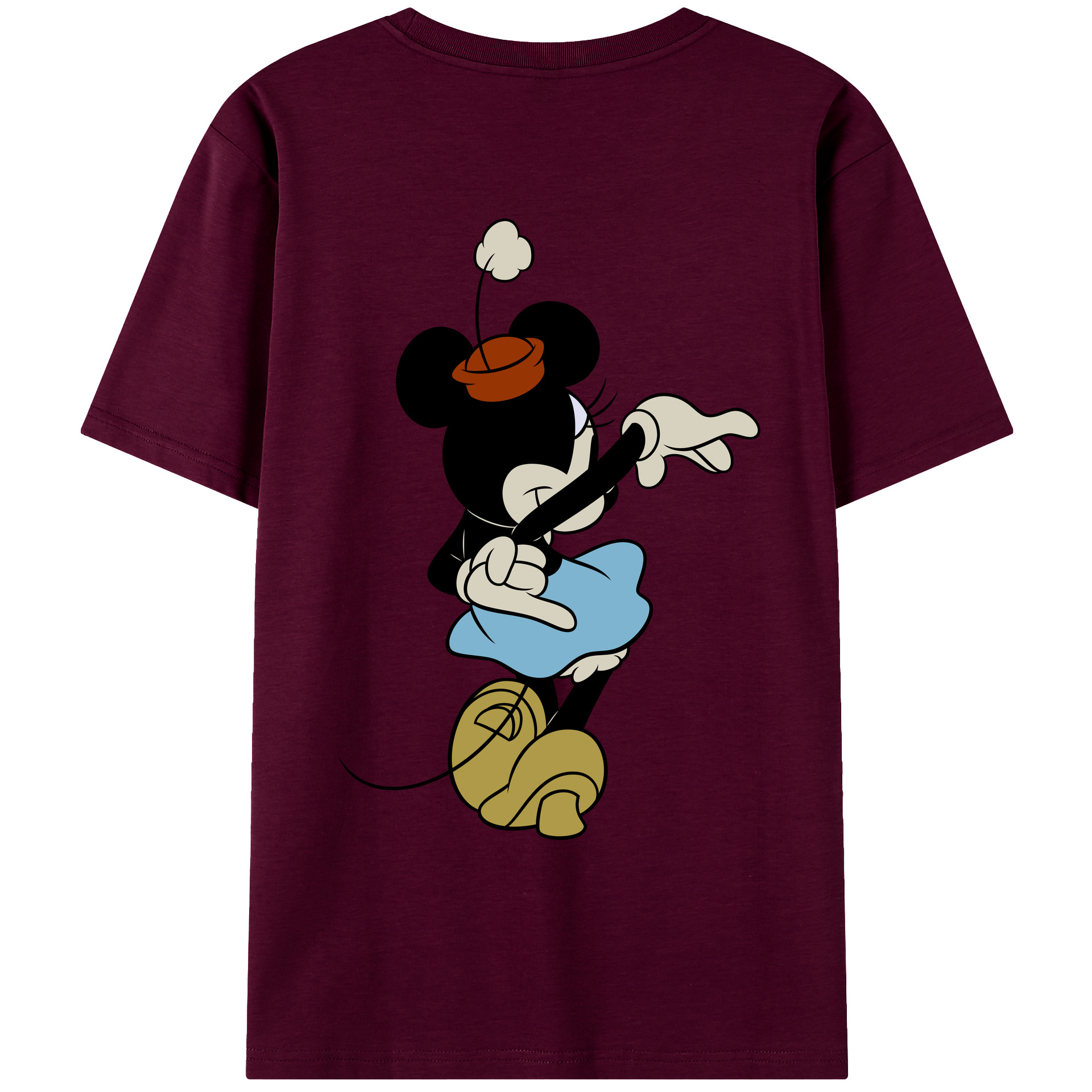 （画像用） ミッキーマウス Mickey Mouse レディース半袖Tシャツ(バックプリント)